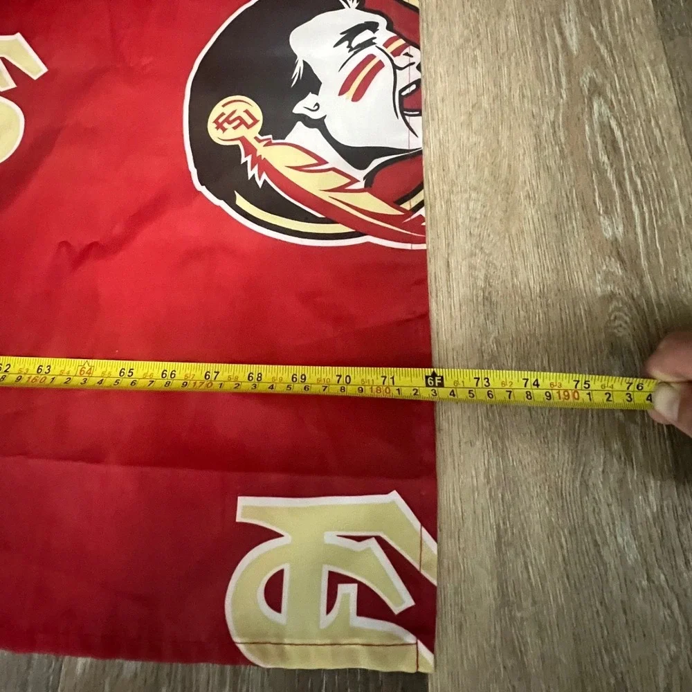 Florida State University Shower Curtain Red Seminoles Logo Pattern